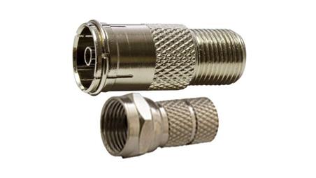 Przejście Adapter antenowy F (gniazdo) / IEC TV (gniazdo) + Wtyk F nakręcany 7,0mm-33826