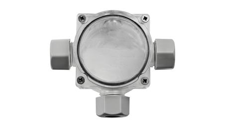 Puszka natynkowa instalacyjna hermetyczna 3-dławnicowa PG11 57x74mm 4-9mm2 transparentna IP68-29830