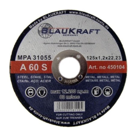 Ściernica do cięcia stali nierdzewnej typ 41 125x1,0x22,2