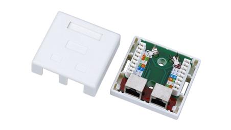 Gniazdo natynkowe STP kat.5e 2xRJ45 GN004-35260