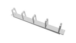 Organizator kabli 1U 19 5 plastikowych uchwytów, szary PK009S-63170