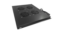 Panel wentylacyjny dachowy, 4 wentylatory, do szaf 800x800, kolor czarny SA-FR-4-800-800-C-63297