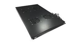 Panel wentylacyjny dachowy, 4 wentylatory, do szaf 800x1000, kolor czarny SA-FR-4-800-1000-C-63298