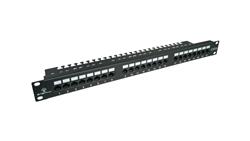 Patch panel UTP kat.6, 24 porty LSA z półką 1U PK001-63448