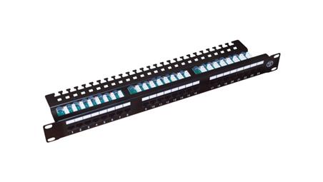 Patch panel UTP kat.5e 24 porty LSA z półką 1U/19 PK013-63440