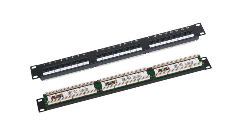 Patch panel 1U/19 cali UTP nieekranowany 24 porty kat. 6 złącza LSA PK-U6-1-63444