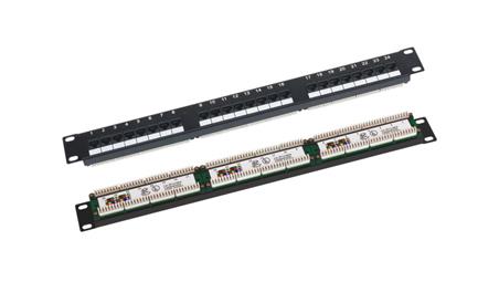 Patch panel 1U/19 cali UTP nieekranowany 24 porty kat. 6 złącza LSA PK-U6-1-63444