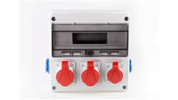 Rozdzielnica budowlana natynkowa 2x32A/5p, 1x16A/5p, 2x230V 16A, IP54, BP6010-17/NT-S-BZ-66475