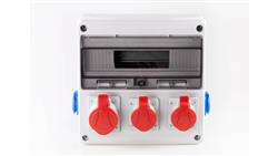 Rozdzielnica budowlana natynkowa 1x32A/5p, 2x16A/5p, 2x230V 16A, IP54, BP6010-16/NT-S-BZ-66476