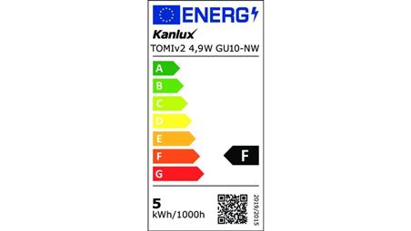 Żarówka LED GU10 TOMIv2 4,9W GU10-NW 490lm 4000K barwa neutralna 34967-48883