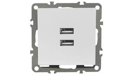 QUADRA GNIAZDKO PODTYNKOWE USB 2.1A DO RAMKI-35256