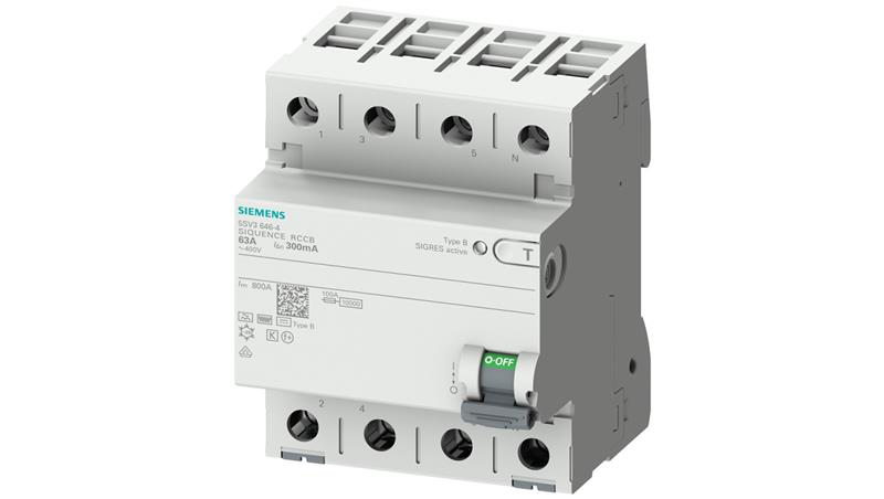 Wyłącznik różnicowoprądowy 4P 80A 0,03A Typ B super resistant 30mA 400V SENTRON 5SV3347-4-20918 Wyłącznik różnicowoprądowy 4P 80A 0,03A Typ B super resistant 30mA 400V SENTRON 5SV3347-4-20918