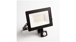 Naświetlacz led z czujnikiem ruchu PIR 50W 4500LM AC230V IP65 kąt świecenia 120 neutralna biała 4000K czarny-52649