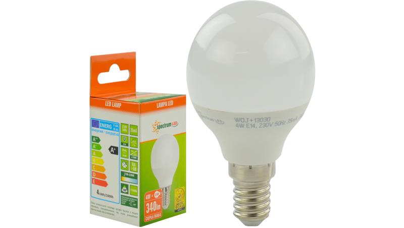 Żarówka LED E14 230V 4W kula 300lm ciepła-47368 Żarówka LED E14 230V 4W kula 300lm ciepła-47368
