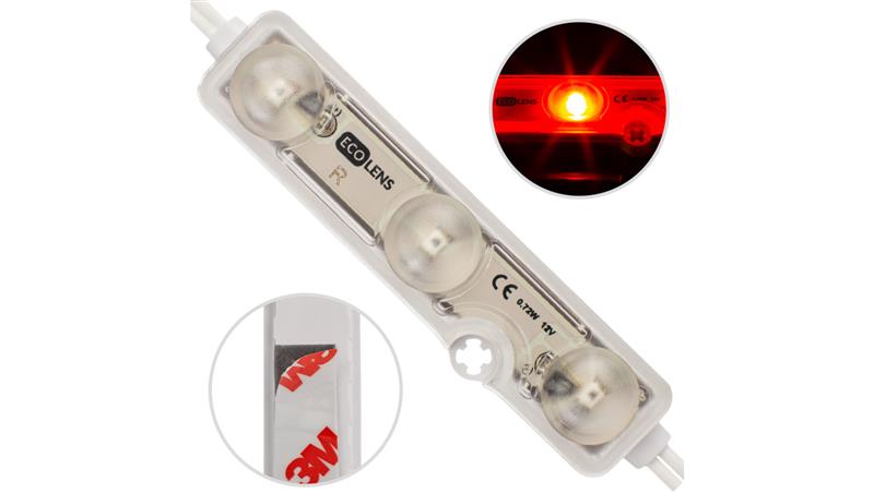 Moduł 3xLED SMD 0,72W czerwony-47209