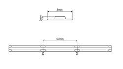 Taśma LED line COB 320 diod/m 24V 2700K 8W 5 lat gwar. 476821/5m-58535