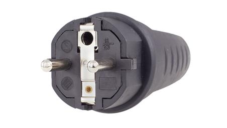 Wtyk prądowy gumowy na kabel 16A 230V IP44 STANDARD-29376