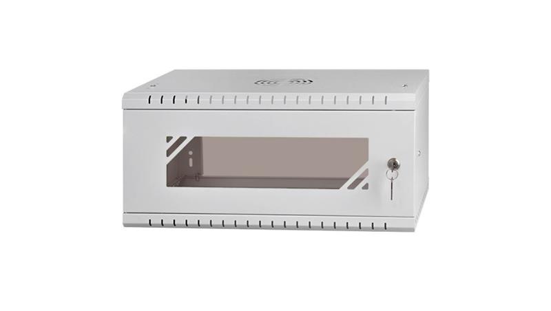 Szafa wisząca RACK 19 4U 350mm drzwi szklane szara PRO-72624 Szafa wisząca RACK 19 4U 350mm drzwi szklane szara PRO-72624