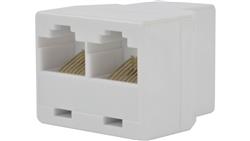 Rozdzielacz telefoniczny RJ45 8P8C 1 gniazdo / 2 gniazda kat.3-34179