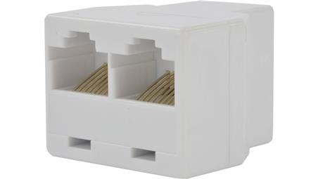 Rozdzielacz telefoniczny RJ45 8P8C 1 gniazdo / 2 gniazda kat.3-34179