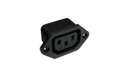 Gniazdo zasilające IEC320 C13 złącze komputerowe (żeńskie) 2P+Z 230V 10A montaż do obudowy-34255