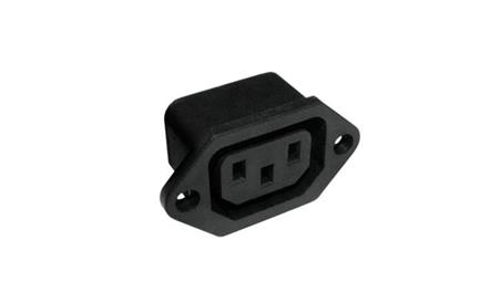 Gniazdo zasilające IEC320 C13 złącze komputerowe (żeńskie) 2P+Z 230V 10A montaż do obudowy-34255