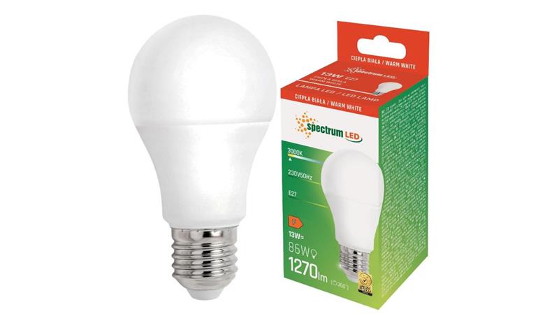 Żarówka LED E27 230V 13W GLS Eco 1200lm ciepła-48352