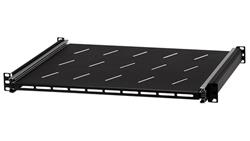Półka wysuwana do szafy RACK 19 1U 350mm z uchwytem czarna-63550