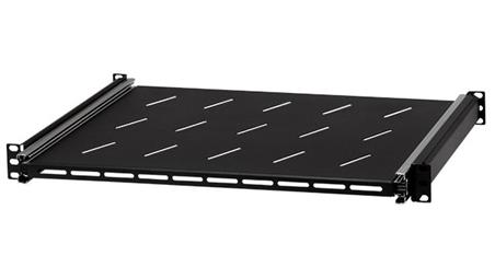 Półka wysuwana do szafy RACK 19 1U 350mm z uchwytem czarna-63550