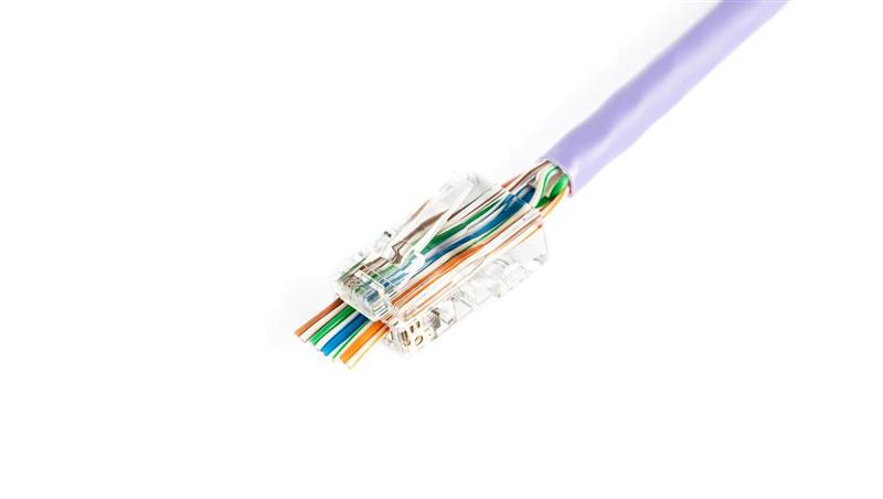 Wtyk RJ45 (8P8C) przelotowy kat.5e nieekranowany AWG 26-24 /woreczek zawiera 100szt./X-ML-5U-EZ-33618