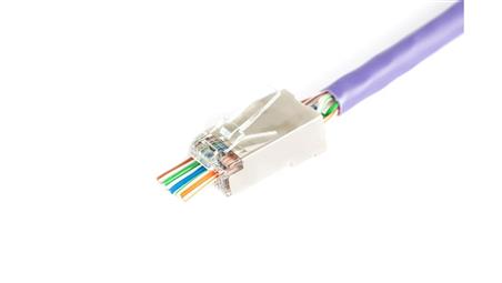 Wtyk RJ45 (8P8C) przelotowy kat.6 ekranowany AWG 26-24 /woreczek zawiera 100szt./ X-ML-6F-EZ-33627