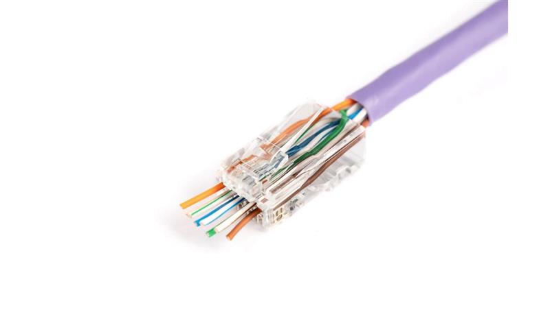 Wtyk RJ45 (8P8C) przelotowy kat.6 nieekranowany AWG 26-24 /woreczek zawiera 100szt./ X-ML-6U-EZ-33640