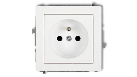 DECO Gniazdo pojedyncze Z/U do ramki białe DGP-1z-33548