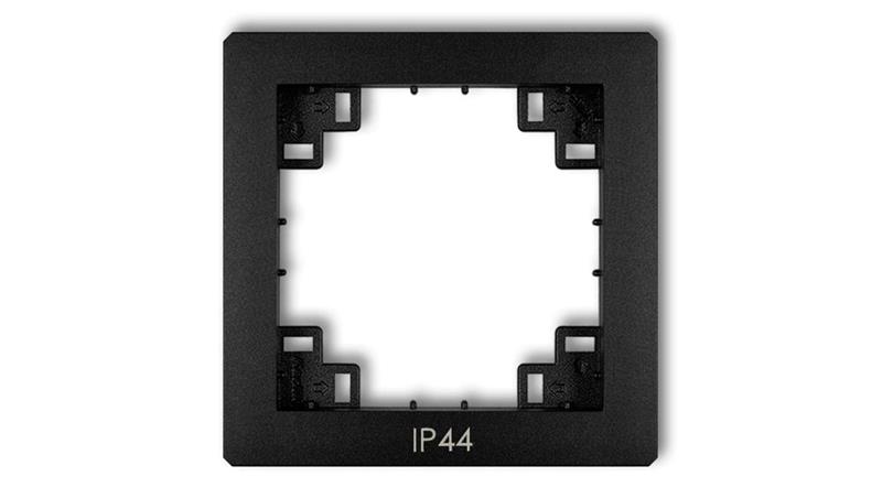 DECO Ramka pośrednia do łączników SITODRUK IP44 czarny mat 12DRPH-33542