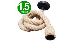 Lampa Oprawa wisząca sznur jutowy konopny 1,5m 50W 1xE27 249877-56560