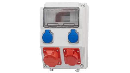 Rozdzielnia CAJA 16A 5p, 32A 5p, 2x230V 9 mod. F3_0245-66482