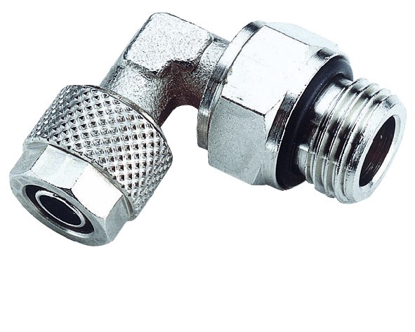 Złączka skręcana kątowa obr. G1/4z do węża 8/6