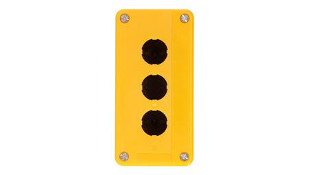 Kaseta sterownicza pusta obudowa z miejscem na 3 przyciski żółta-19382
