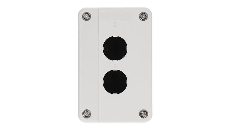 Kaseta sterownicza pusta obudowa z miejscem na 2 przyciski biała-19383