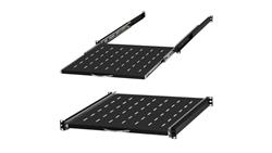 Półka wysuwana do szafy RACK 19 1U 450mm z uchwytem czarna-63525