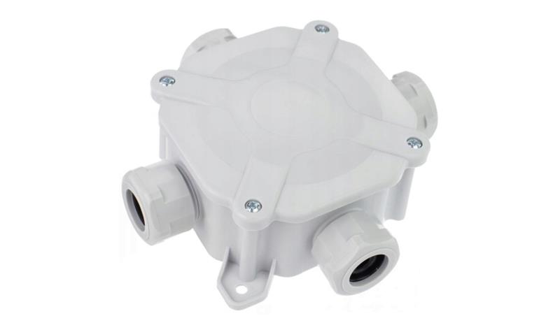 Puszka hermetyczna n/t z dławikami IP67 75x75x33mm szara-74872