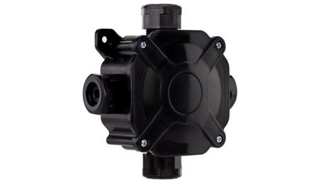 Puszka hermetyczna n/t z dławikami IP67 75x75x33mm czarna-74911