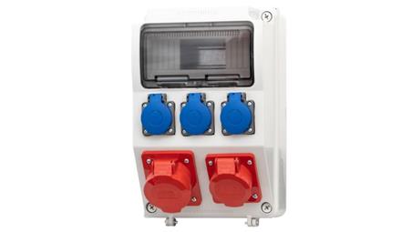 Rozdzielnia CAJA 16A 5p, 32A 5p, 3x230V /9 modułów/ F3.0130-66484