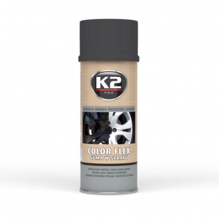 LAKIER COLOR FLEX, GUMA W SPRAY- CZARNY MAT 400ML