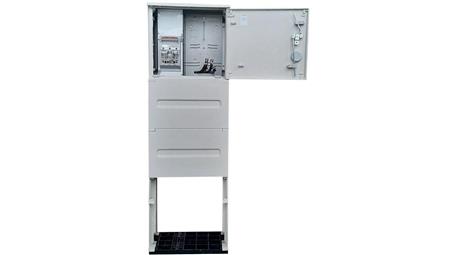 Rozdzielnica licznikowa, złącze pomiarowe na fundamencie + listwa zaciskowa ZP40x40-1P3F-0_LZ-RB_0-F-63381