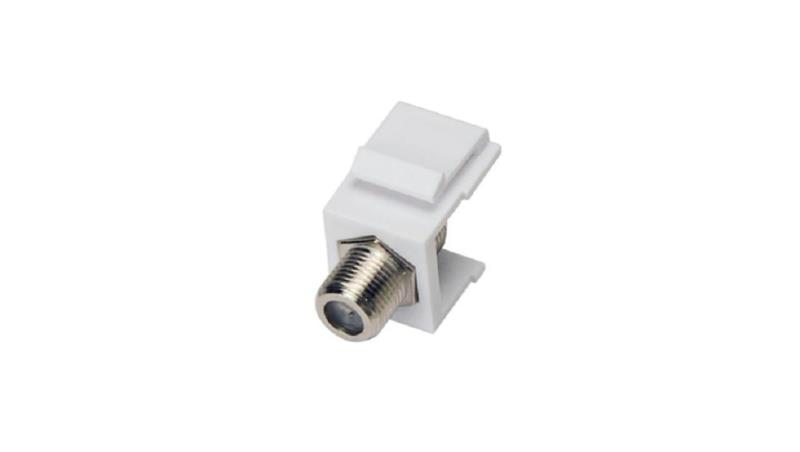 Adapter typu keystone ze złączem F, kolor biały MKA-F-B-CON-F-33961 Adapter typu keystone ze złączem F, kolor biały MKA-F-B-CON-F-33961