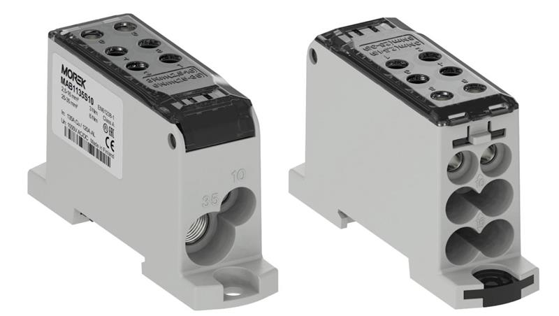Blok dystrybucyjny - rozdzielczy OJL135A czarny AL/CU we:1x2,5-35mm2 /1x2,5-10mm2 wy: 4x2,5-16mm2/2x2,5-10mm2 1000V MAB1135S10-6