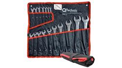 Klucze płasko-oczkowe 8-32mm zestaw 17 kluczy QTechnic-81396