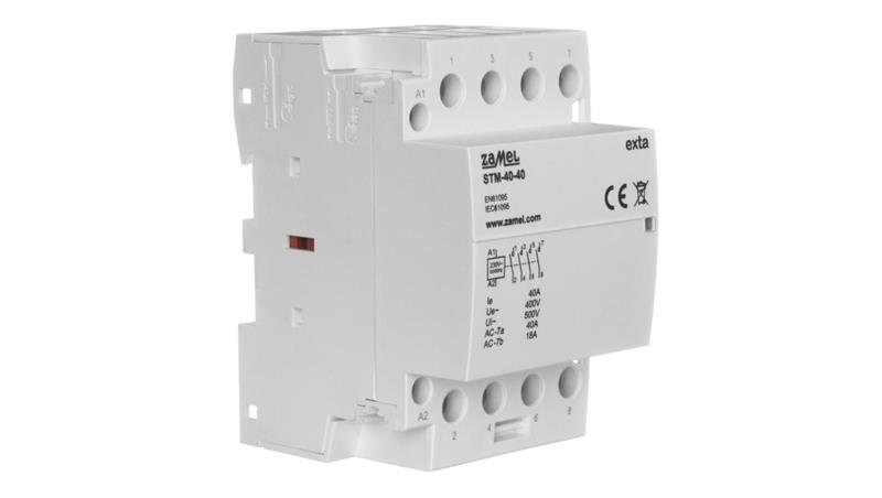 Stycznik modułowy cewka 40A 230V AC 4xNO TH35 EXTA-25166 Stycznik modułowy cewka 40A 230V AC 4xNO TH35 EXTA-25166