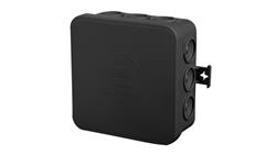 Puszka hermetyczna n/t E12 85x85x39mm pusta IP55 bezhalogenowa czarna 0297-02-74656